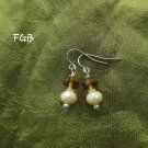 Yellow  pearl earrings