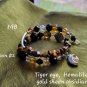tiger eye/ obsidian/ hematite  memory wire bracelet