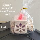 Spring wax melt & burner gift set 1