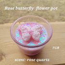 Candle - rose butterfly -Pink