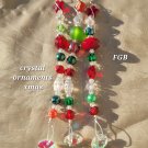 xmas crystal ornament set of 3
