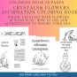 Crystal & flower Affirmation Coloring Book WE PRINT & SHIP TOYOU