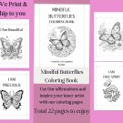 Mindful Butterfly coloring book We Print and Ship To you Mindful Butterfly coloring book We Print and Ship To you