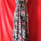 !!!FREE SHIPPING!!! vintage dress 80's polyester fabric.gypsy boho  long maxi dress.