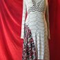 !!!Free shipping!!!vintage dress multi color polyester dress M-L