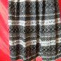 !!!FREE SHIPPING!!Vtg.70s polyester black and white graphic skirt.