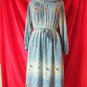 !!!Free shipping!!!vintage dress multi color polyester dress S-M