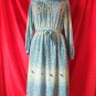 !!!Free shipping!!!vintage dress multi color polyester dress S-M