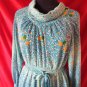 !!!Free shipping!!!vintage dress multi color polyester dress S-M