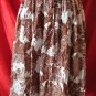 !!!FREE SHIPPING!!Vtg.80s 100% cotton brown and white skirt.