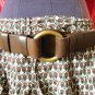 !!!FREE SHIPPING!!Vtg.60/70s a leather brown belt.size 30-32.
