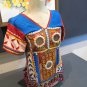 !!!Free shipping!!!vintage 60-70s top india gauze multi color S-M hippie style.