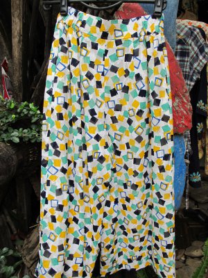 !!!FREE SHIPPING!!! vintage  80's polyester pant multi color  .gypsy boho .
