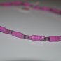 Stretch Puka Shell Necklace (Pink)