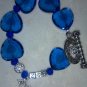 Zeta Phi Beta Crystal Heart Bracelet