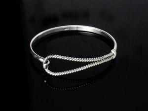 Sterling Silver Rope Bangle