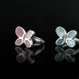 Butterfly MOP Sterling Silver Ring in Blue