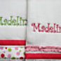 Set of Two Personalized Baby Burp Cloths