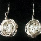 Birds nest earrings
