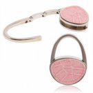 Fashionable Pure Pink Leather Handbag Shape Handbag Hook