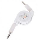 Retractable 3.5mm M-M Audio Cable - White (80CM-Length)