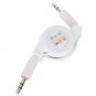 Retractable 3.5mm M-M Audio Cable - White (80CM-Length)