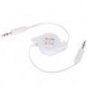 Retractable 3.5mm M-M Audio Cable - White (80CM-Length)