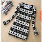 Korean Retro Style Snowflake and Deerlet Pattern Sweater