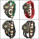 Women's Quartz Leather Bracelet Bangle Wrist Watch