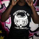 University of hard knocks black T-shirt