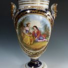 Antique French Empire Early Old Paris Porcelain Hand Painted Portrait Vase Urn