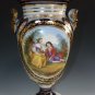 Antique French Empire Early Old Paris Porcelain Hand Painted Portrait Vase Urn