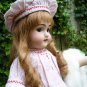 Antique Old German Bisque Head Brown Eyed Beauty Doll w/ Impish Grin