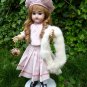 Antique Old German Bisque Head Brown Eyed Beauty Doll w/ Impish Grin