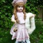 Antique Old German Bisque Head Brown Eyed Beauty Doll w/ Impish Grin