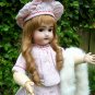 Antique Old German Bisque Head Brown Eyed Beauty Doll w/ Impish Grin
