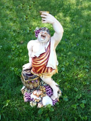 Guido Cacciapuoti Silvio Righetto Italian Ceramic Porcelain Bacchus God Figure
