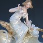 Old Antique Art Nouveau Bohemian European Lusterware Fairy Lady Woman Figure