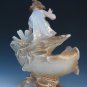 Old Antique Art Nouveau Bohemian European Lusterware Fairy Lady Woman Figure