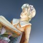 Antique Old Bohemian Porcelain Lady Figure Victorian Calling Card Receiver Dish