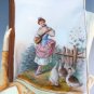 Antique Old Bohemian Porcelain Lady Figure Victorian Calling Card Receiver Dish