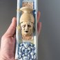 Antique Polychrome Faience Fayence Tinglazed Grotesque Man Pottery Wall Plaque