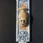Antique Polychrome Faience Fayence Tinglazed Grotesque Man Pottery Wall Plaque