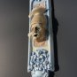 Antique Polychrome Faience Fayence Tinglazed Grotesque Man Pottery Wall Plaque