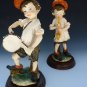 Early HTF Vintage Retired Giuseppe Armani Italy Porcelain Musician Boy Figures