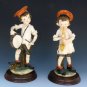 Early HTF Vintage Retired Giuseppe Armani Italy Porcelain Musician Boy Figures