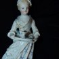 Old Antique European Continental Porcelain Mid To Late Victorian Era Girl Figure