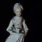 Old Antique European Continental Porcelain Mid To Late Victorian Era Girl Figure