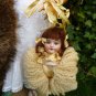 Unique Old Antique German Bisque Head Victorian Christmas Ornament Hanging Doll