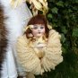 Unique Old Antique German Bisque Head Victorian Christmas Ornament Hanging Doll